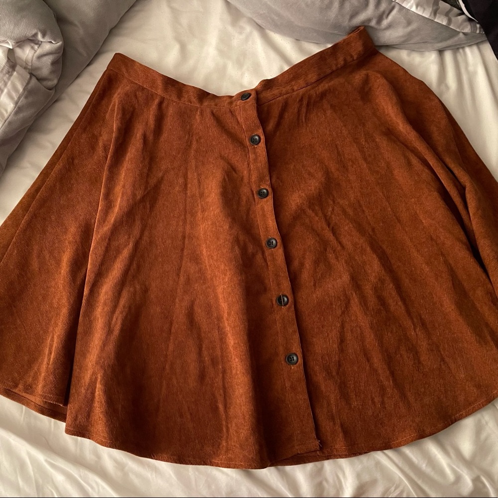 Brown corduroy skirt